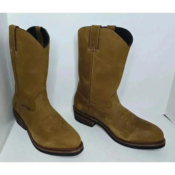 Dan Post Albuquerque Waterproof Work Boot DP69681, Distressed Mid Brown Sz 10 D - Picture 7 of 13